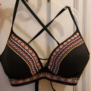 Shade and Shore Multicolor Bikini Top 36C Large